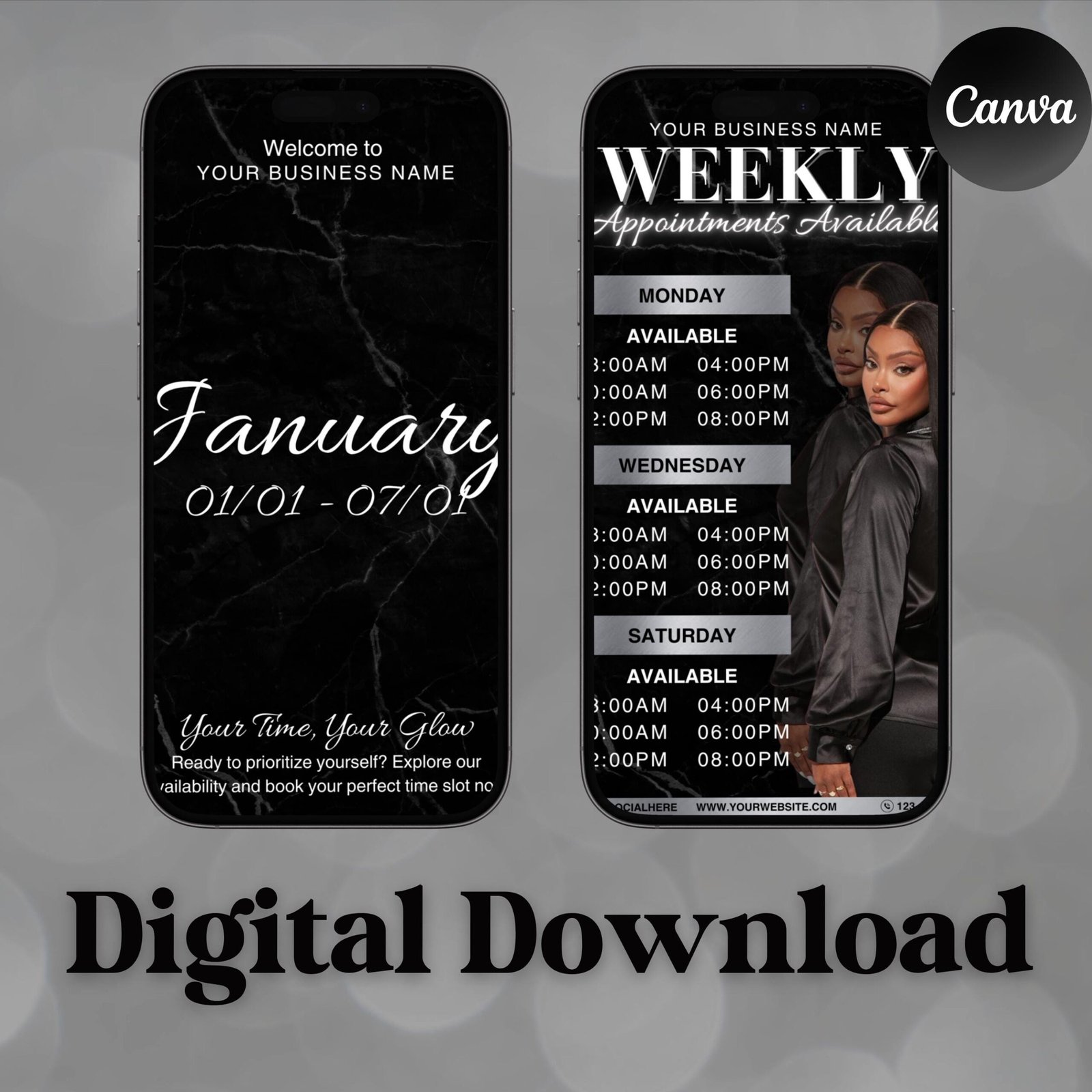 Weekly Instagram Story Calendar Lash Tech Nail Tech - Image 3