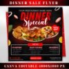Dinner Sale Flyer Sunday deal Special Flyer Restaurant