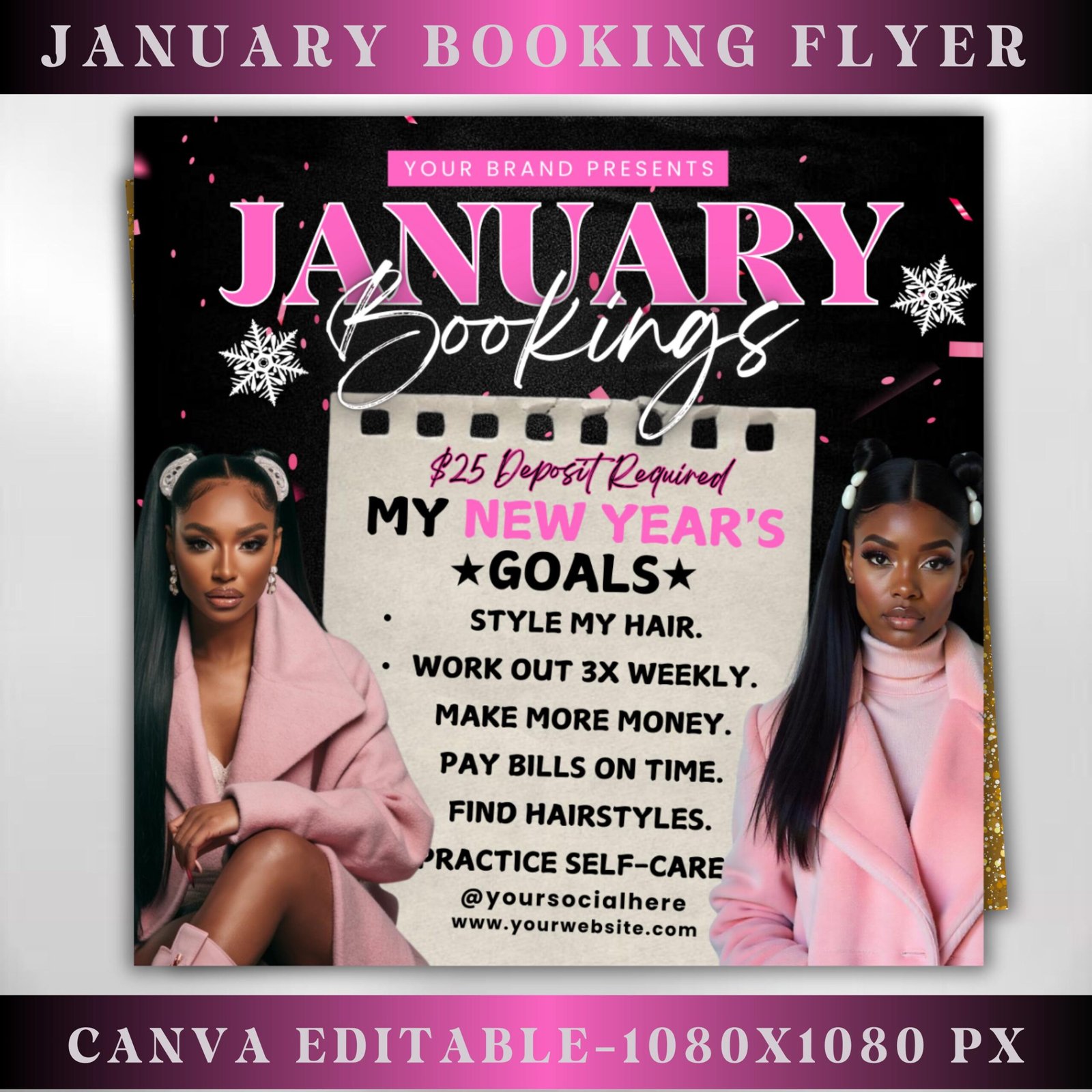 January Booking Flyer New Year Booking Flyer Appointment