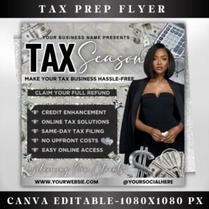 Tax Flyer Editable Tax Prep Flyer Tax Preparer