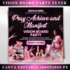 Vision Board Flyer Vision Board Party Flyer Manifesting