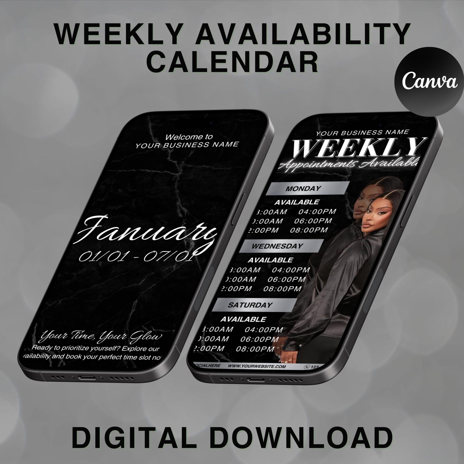 Weekly Instagram Story Calendar Lash Tech Nail Tech - Image 2