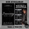 Weekly Instagram Story Calendar Lash Tech Nail Tech
