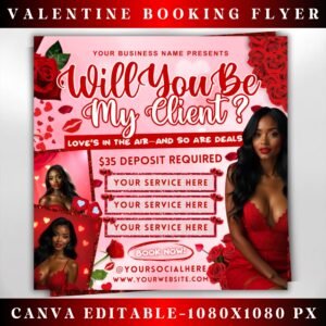 February Booking Flyer Valentines Day Booking Flyer Hair