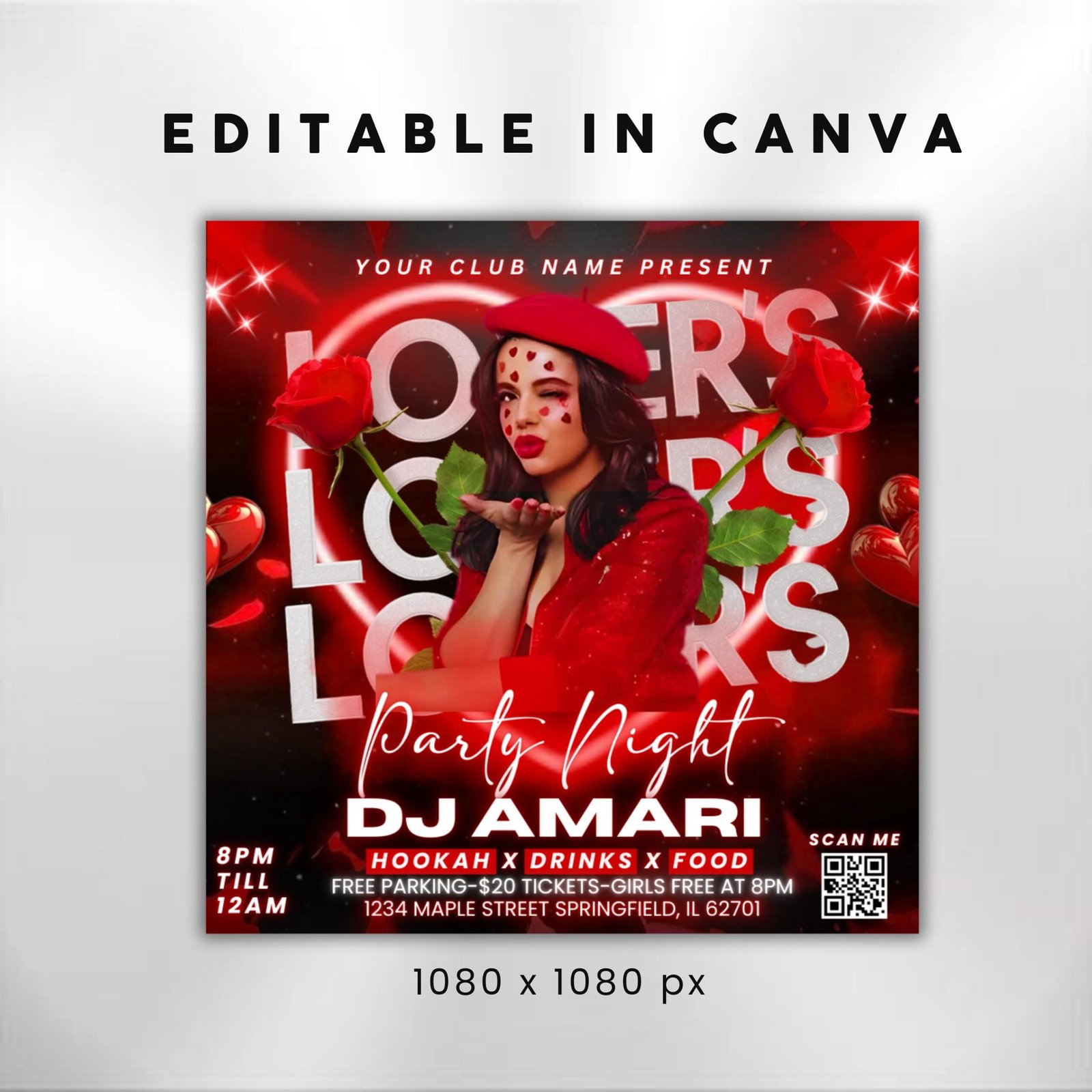 Valentines Day Party Flyer Valentines Day Flyer Valentines - Image 3