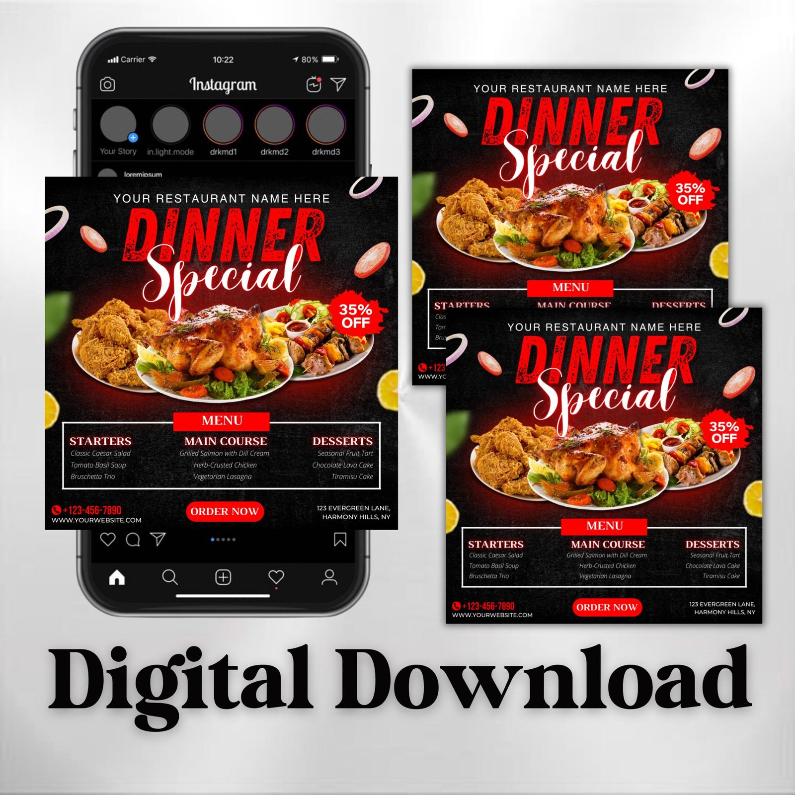 Dinner Sale Flyer Sunday deal Special Flyer Restaurant - Image 2