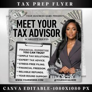 Tax Flyer Editable Tax Prep Flyer Tax Preparer