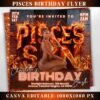 Pisces Birthday Flyer Pisces Flyer Birthday flyer Pisces