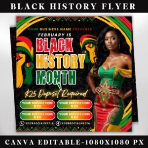 February Booking Flyer Black History Month Flyer Black