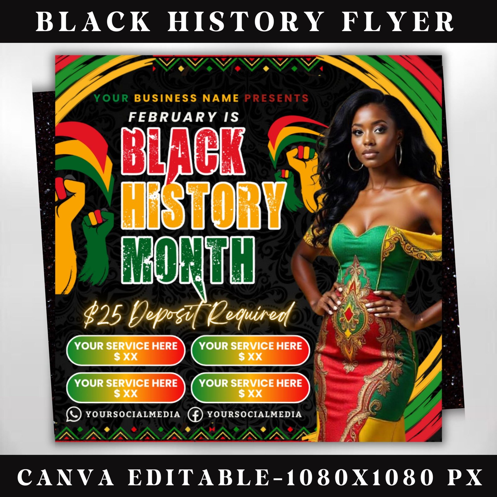 February Booking Flyer Black History Month Flyer Black