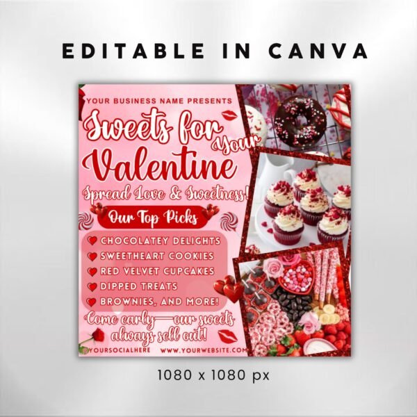 February Bake Sale Flyer Valentine's Day Bake Sale - Image 3