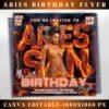 Aries Birthday Flyer Birthday Flyer Templates Girl Birthday
