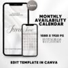 Monthly Availability Calendar Instagram Story Instagram Story Schedule - Image 2