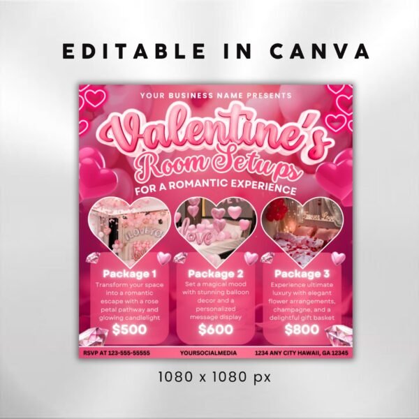 Room Setup Valentines Booking Flyer Valentine Room Setup - Image 3