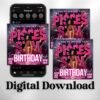 Pisces Birthday Flyer Pisces Flyer Birthday flyer Pisces - Image 2