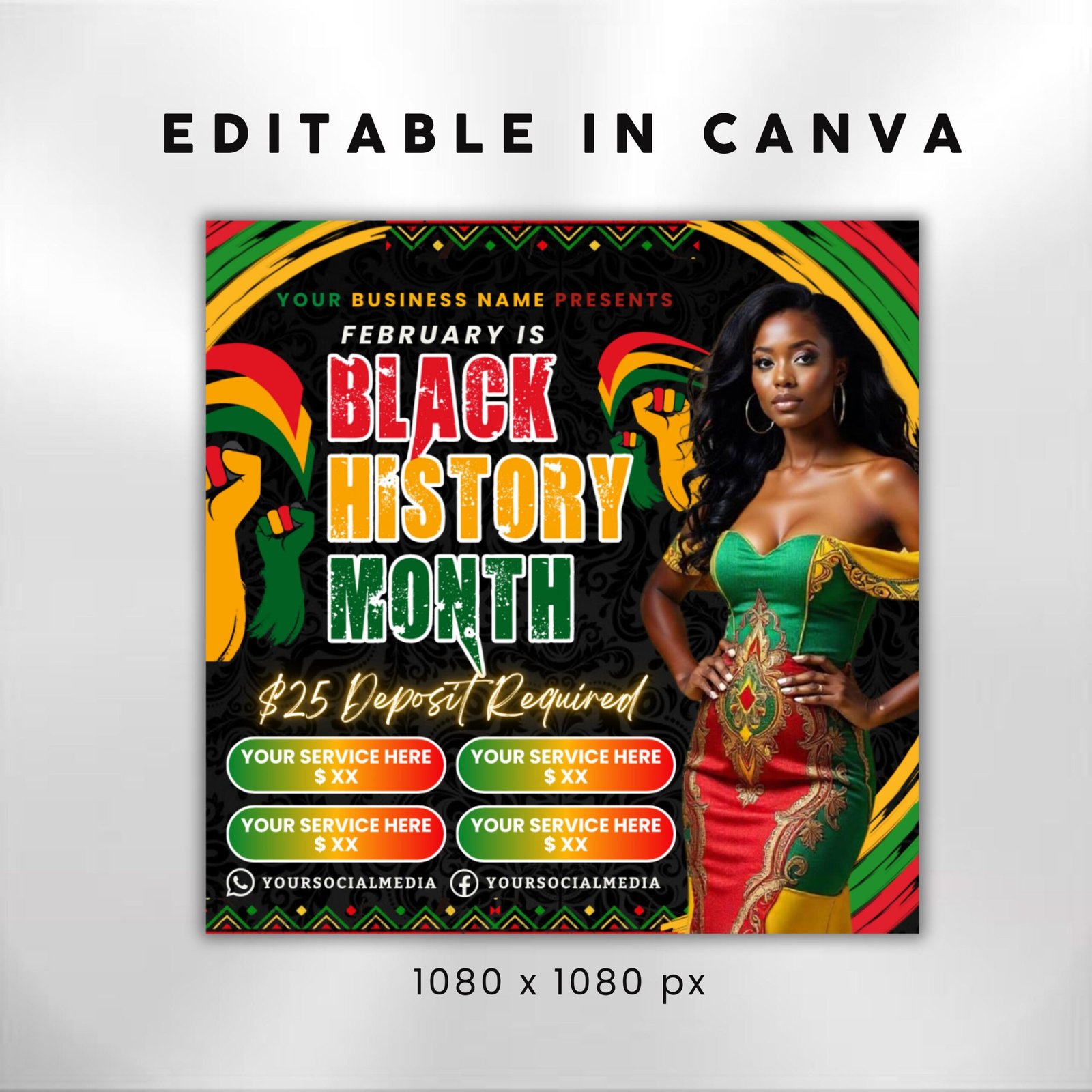 February Booking Flyer Black History Month Flyer Black - Image 3