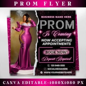 Prom Book Now Flyer Prom Lash Tech Flyer