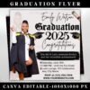 Editable Graduation Invitation Flyer Graduation Party Class Of