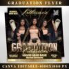 Editable Graduation Invitation Flyer Graduation Party Class Of