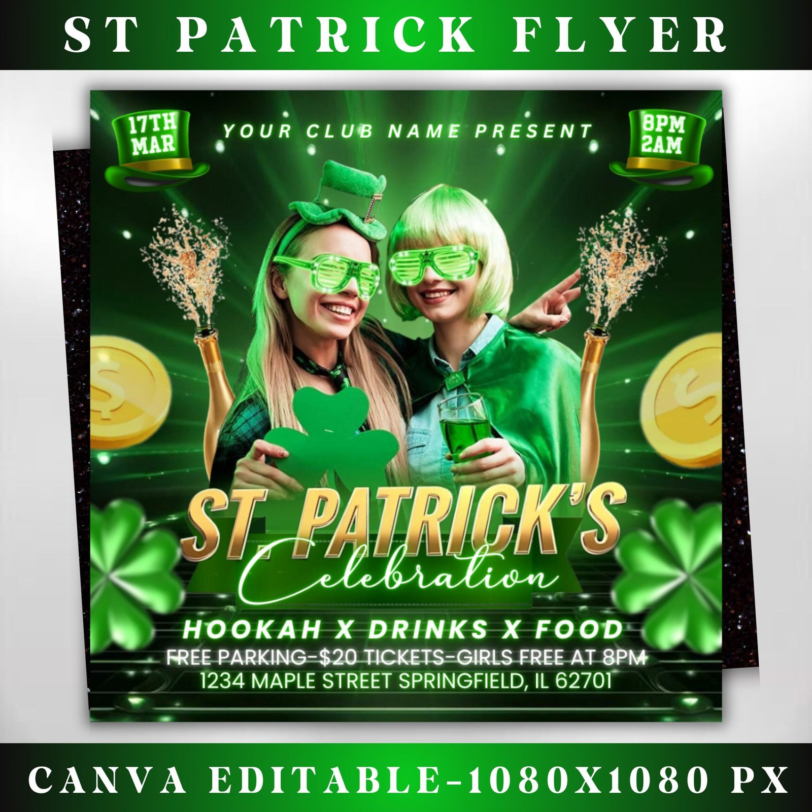 Saint Patrick's Day Party Flyer St Patrick's Day