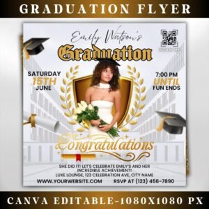 Class Of 2025 Graduation Flyer Canva Graduation Invite