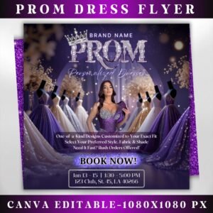 Prom Dress Flyer Purple Prom Dress Flyer Prom