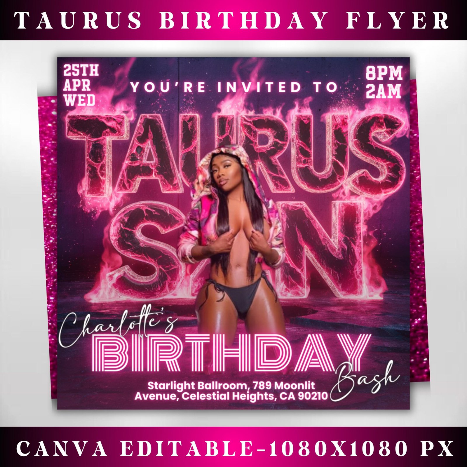 Taurus Season Party Flyer Birthday Szn Flyer Taurus