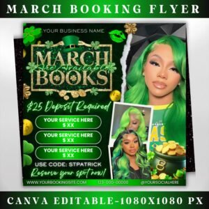 March Booking Flyer St.Patricks Day Flyer March Books