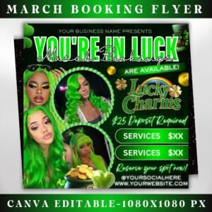 March Booking Flyer St.Patricks Day Flyer March Books