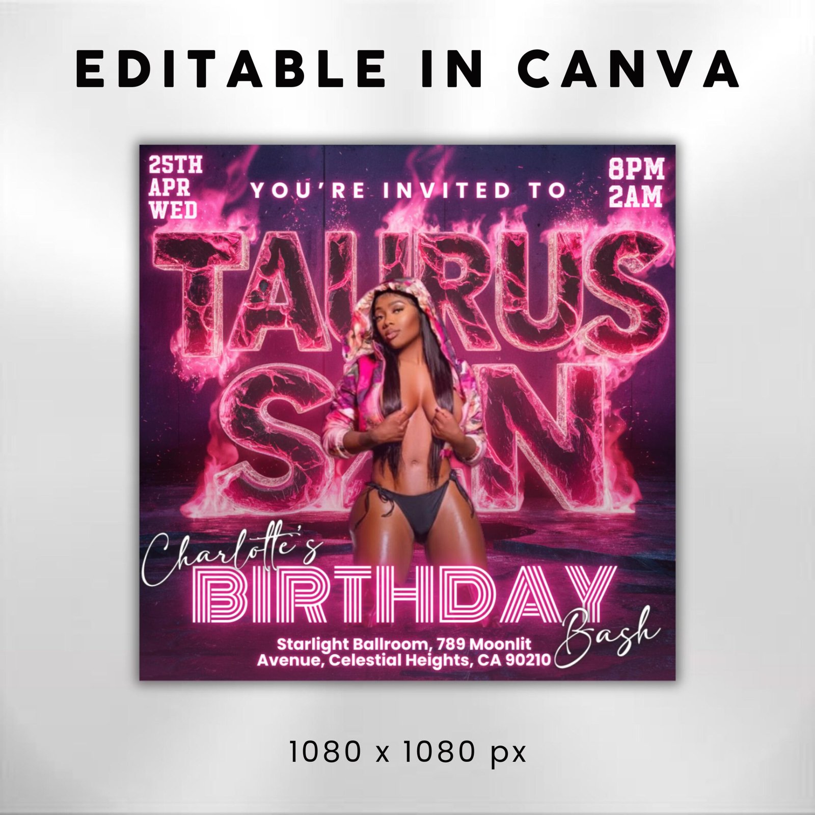 Taurus Season Party Flyer Birthday Szn Flyer Taurus - Image 3