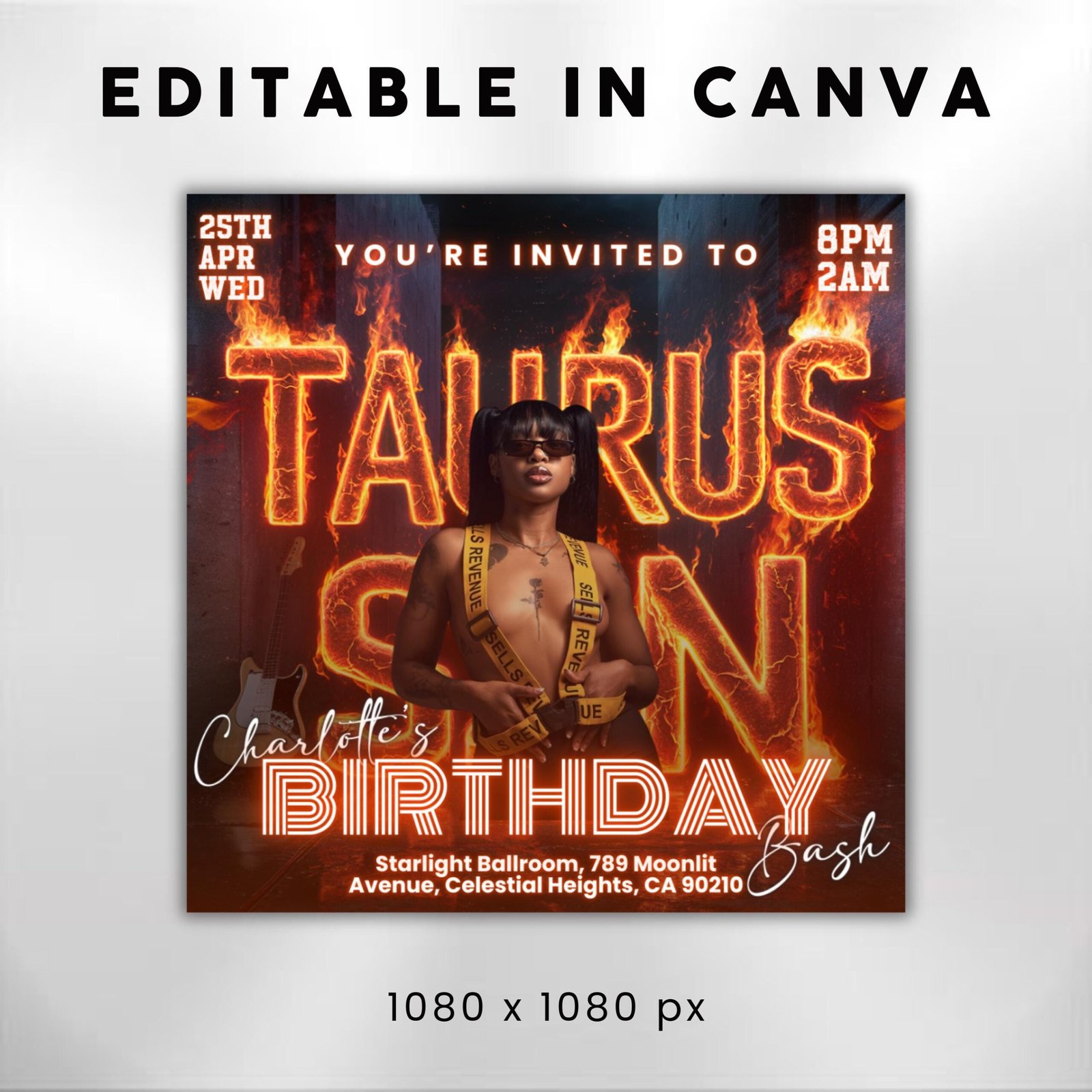 Taurus Season Party Flyer Birthday Szn Flyer Taurus - Image 3