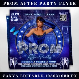 Prom After Party Flyer College School After Party