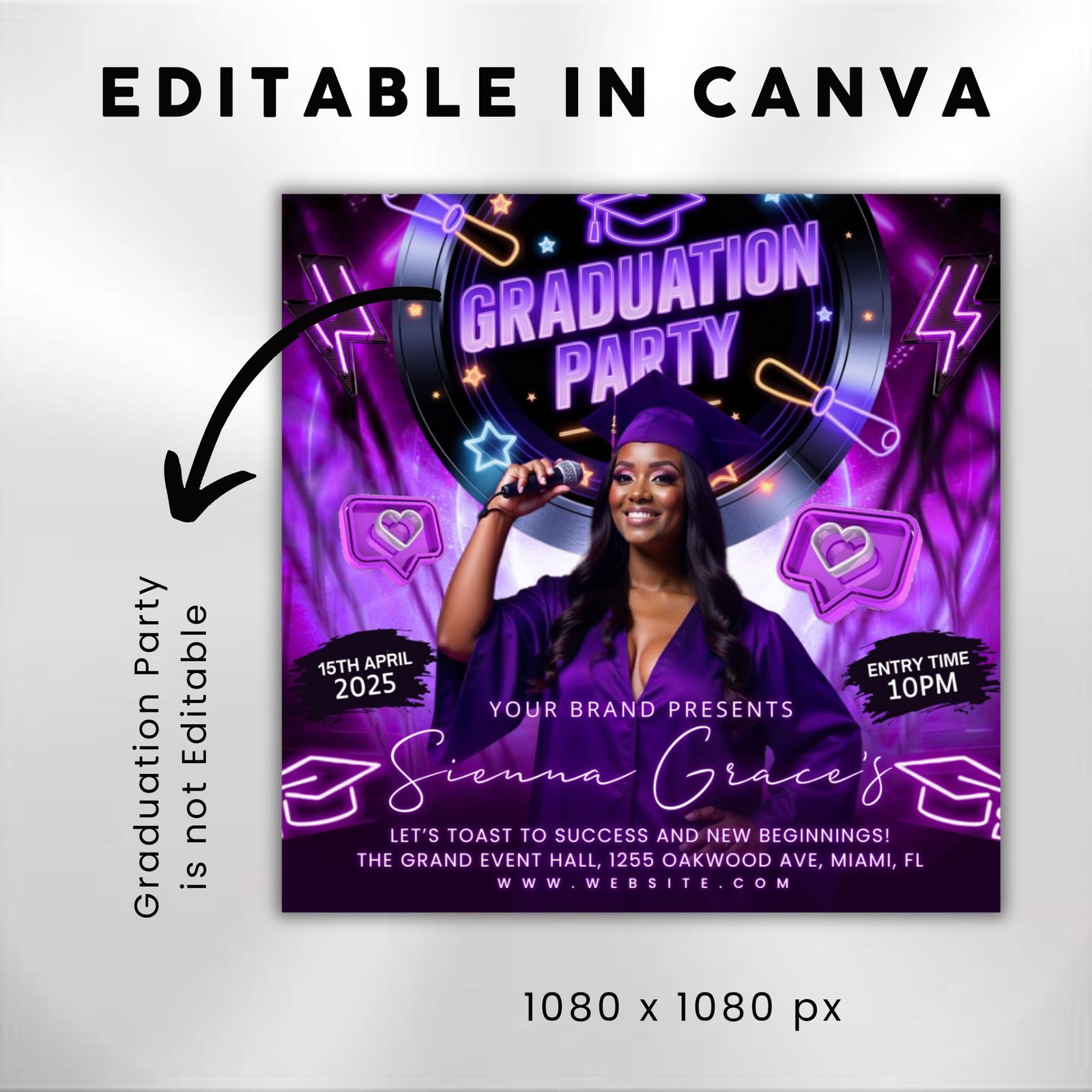 Graduation Party Flyer Grad Party Invite Class of - Image 3