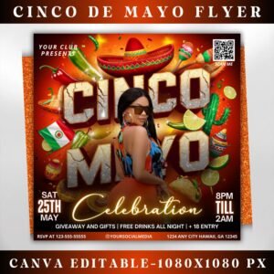 Cinco De Mayo Flyer Club Flyer Template for