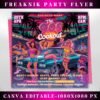 Freaknik Party Flyer 90s Cookout Flyer Nightclub Flyer