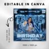 Taurus Season Party Flyer Birthday Szn Flyer Taurus - Image 3