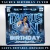 Taurus Season Party Flyer Birthday Szn Flyer Taurus