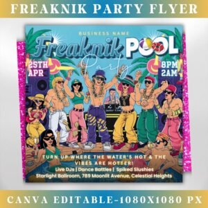 Freaknik Party Flyer Pool Party Flyer Pool Mansion