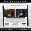 Birthday Flyer Template Newspaper Birthday Template Birthday Party