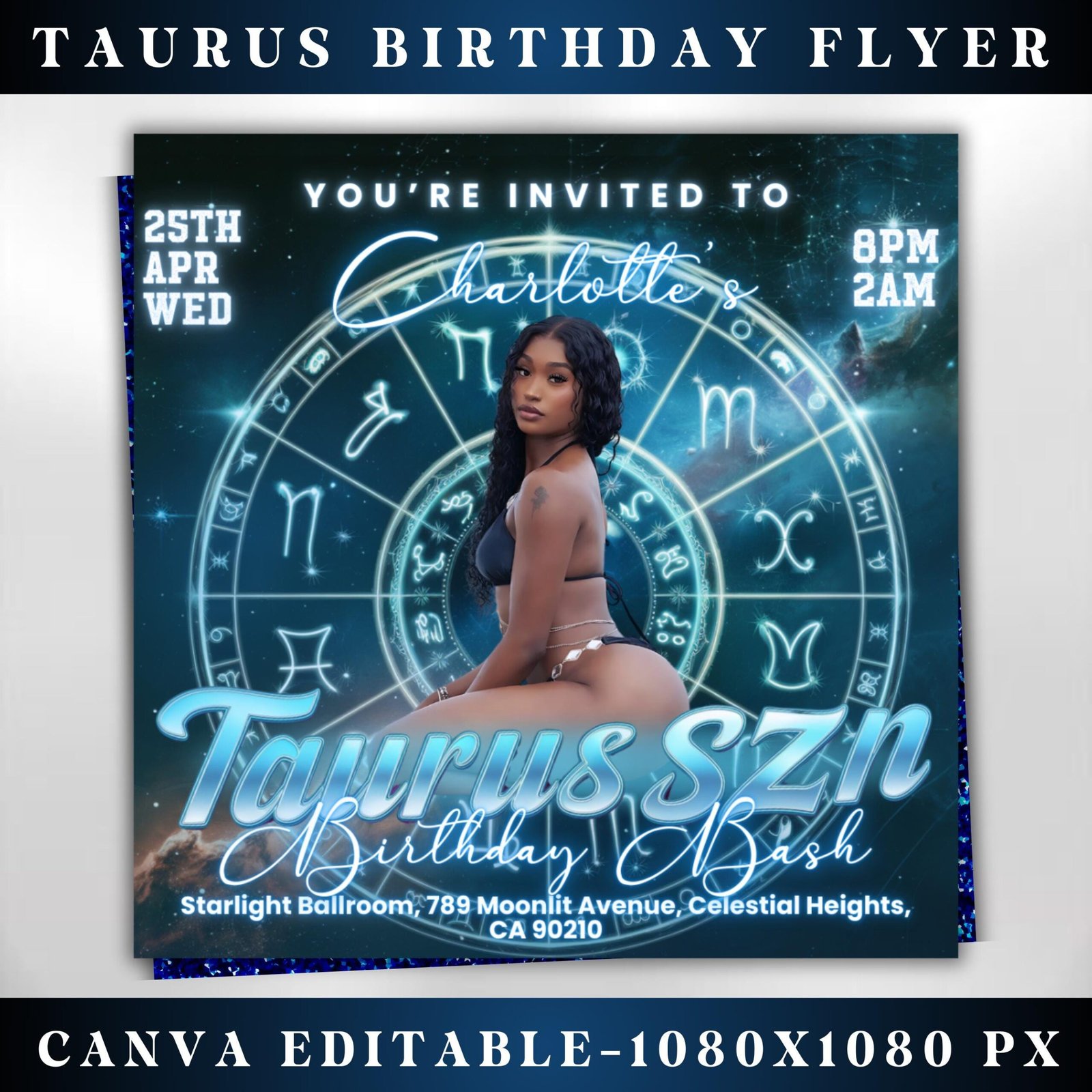 Taurus Season Party Flyer Birthday Szn Flyer Taurus