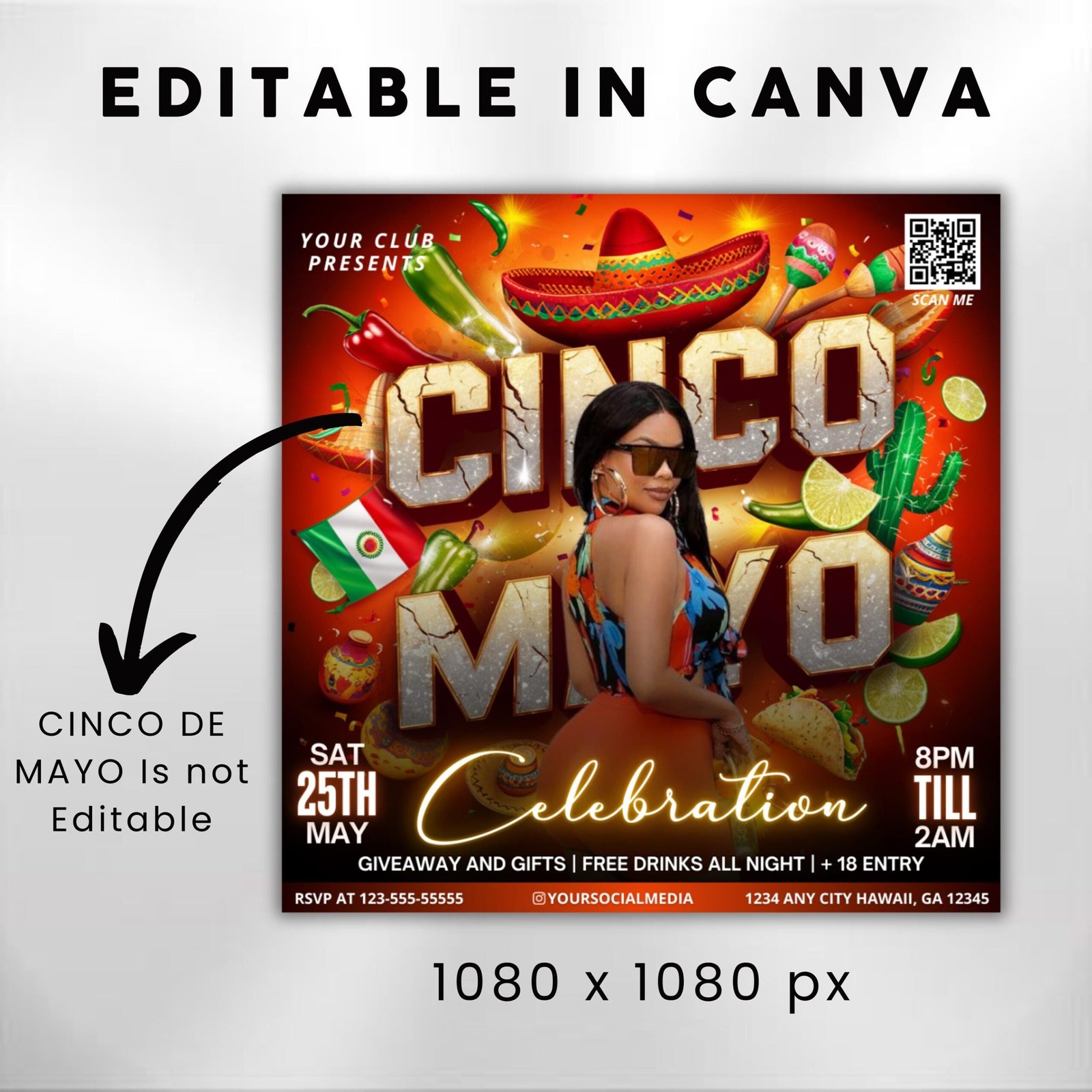 Cinco De Mayo Flyer Club Flyer Template for - Image 3