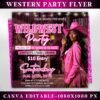 Western Party Flyer Night Club Flyer Summer Pool