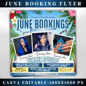June Booking Flyer June Appointments Available DIY Summer