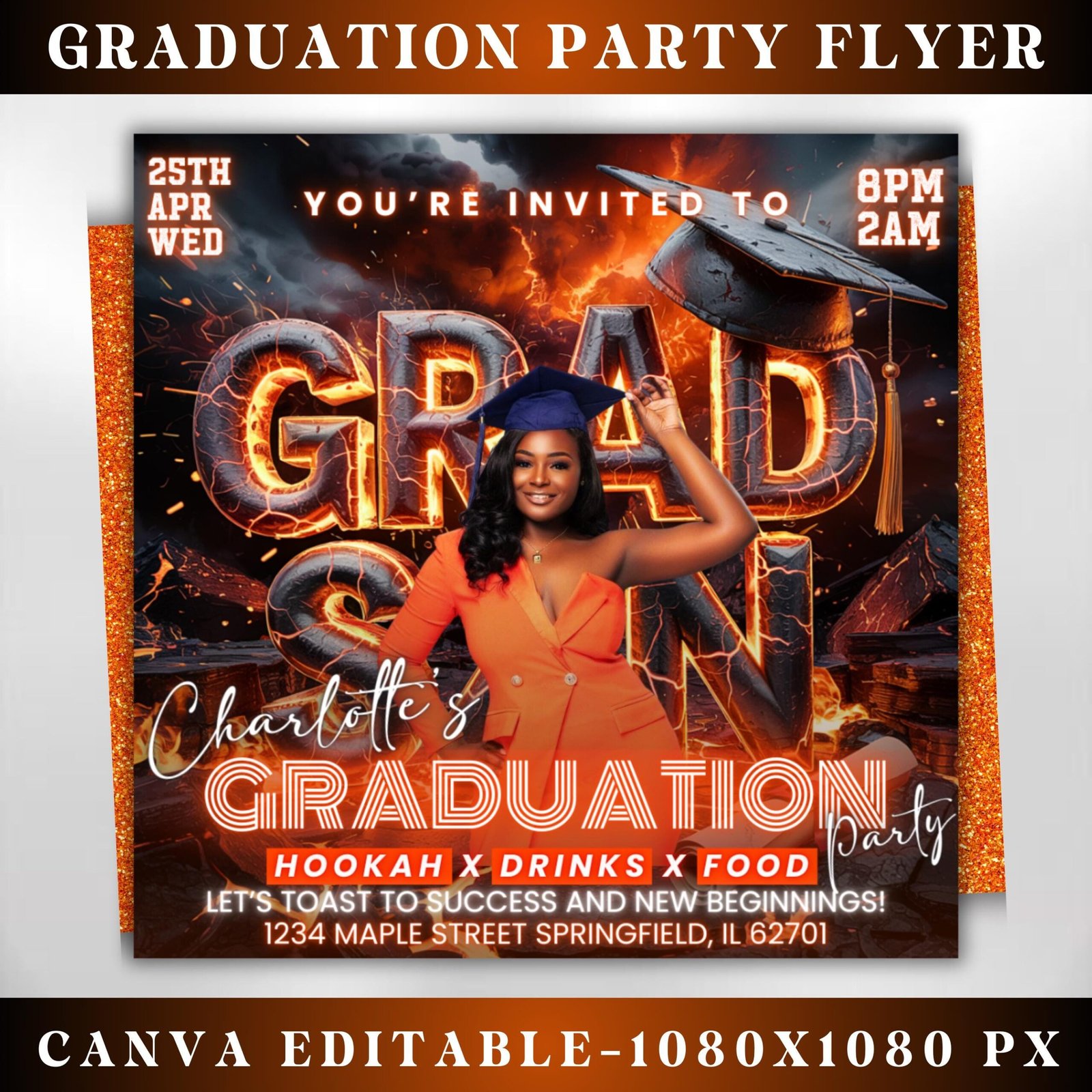 Graduation Party Flyer Grad Party Invite Class of