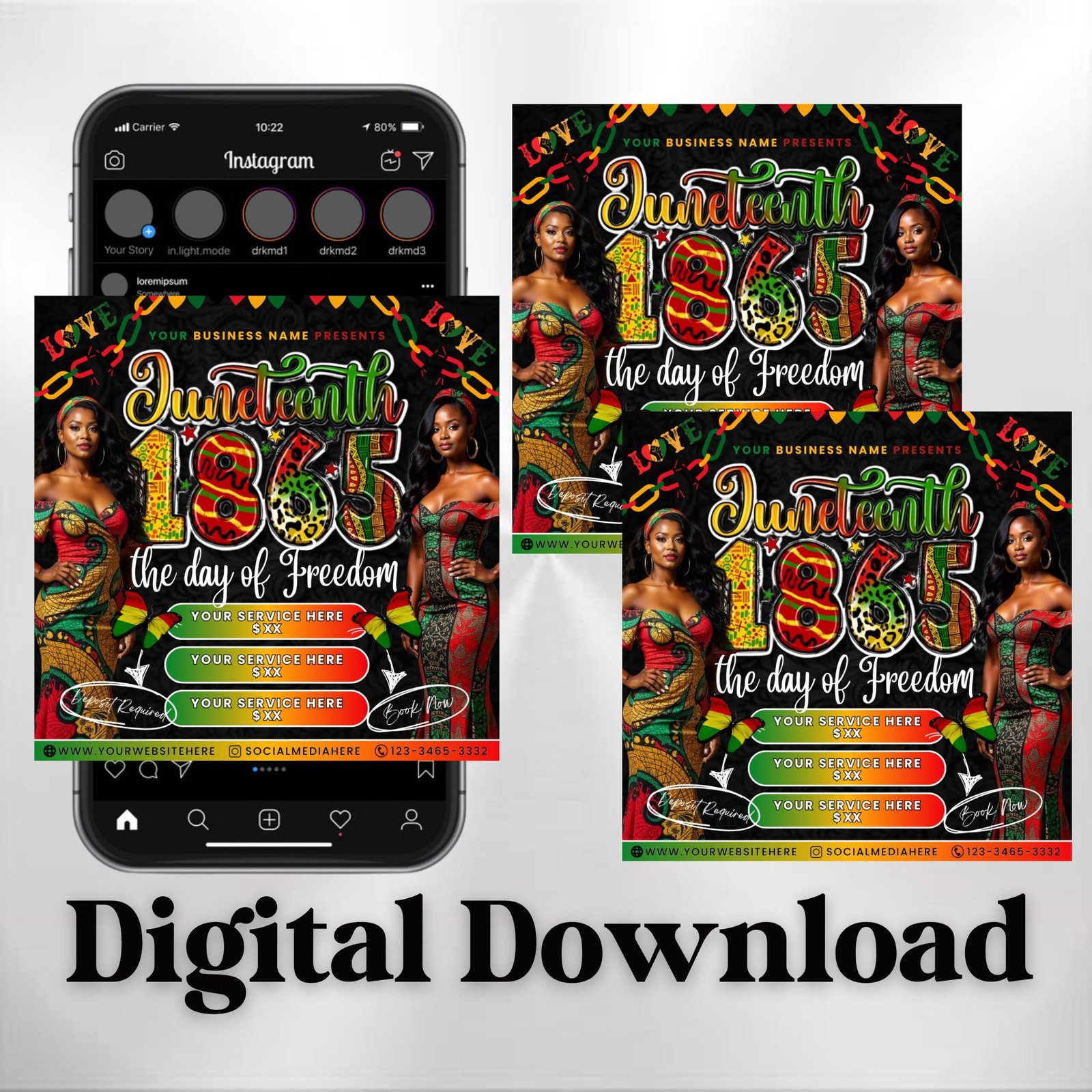 Juneteenth Flyer Juneteenth Sale Flyer Editable Flyer Template - Image 2