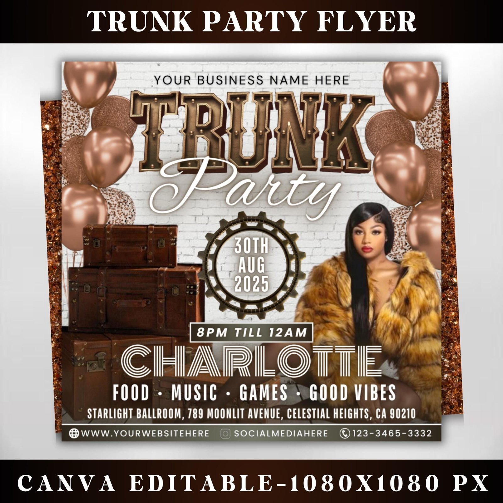 Trunk Party Flyer Graduation Party Invitation College Send