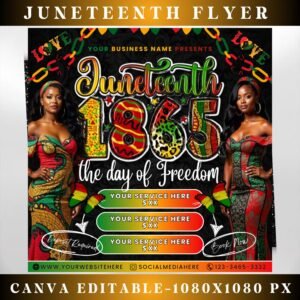 Juneteenth Flyer Juneteenth Sale Flyer Editable Flyer Template