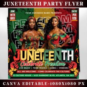 Juneteenth Flyer Juneteenth Party Flyer Juneteenth Celebration Flyer
