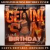 Animated Gemini Season Party Flyer Birthday Szn Flyer