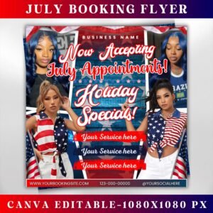 July Booking Flyer Appointent Available Flyer DIY Summer